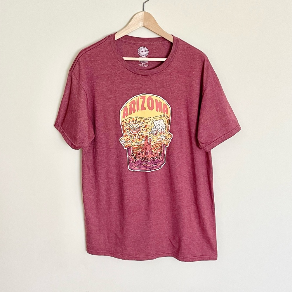 Arizona Skull Rock Formation Graphic Red T Shirt Men’s size XL